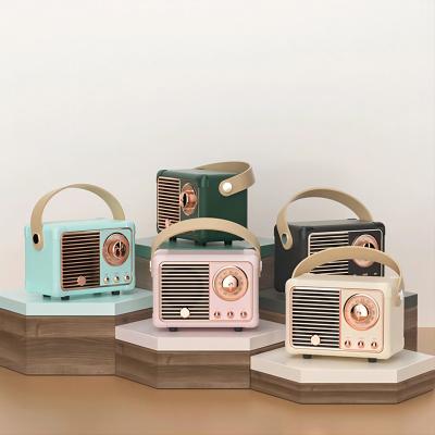 China Creative Mini Speaker Music Radio Mini Speaker Retro Music Tooth Decor Speaker Portable Blue Portable Usb Mini Outdoor Portable Vintage With FM Small Speaker for sale