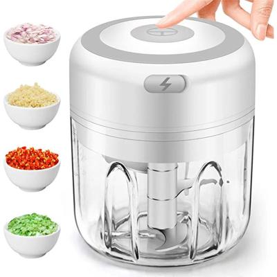 China Mini Meat Slicer Meat Onion Cutter Chili Garlic Grinder Electric Ginger Vegetable Ginger Grinder Machine USB Meat Cleaver Kitchen Supplies for sale