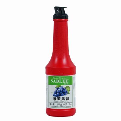 China Factory Supply 1.2 Kg Chilled Drinks SABLEE Branded Halal Grape Fruit Jam Marmalade For Smoothies for sale