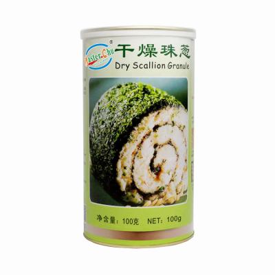 China Hot Selling 100g Dried Vegetable Chinese Green Onion / White Onion Granule For Decorating Breads Cakes for sale