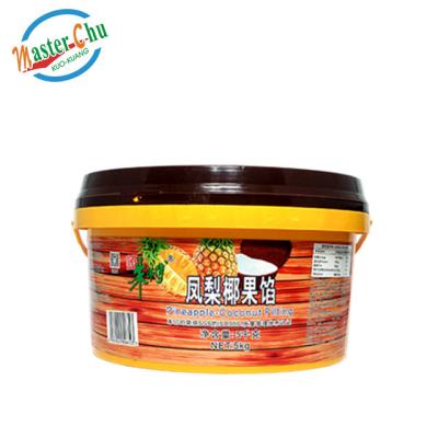 China Used as 5kg Maître-Chu Pineapple and Coconut Jam Fruit Filling Topping or Jam with Halal Meat for sale