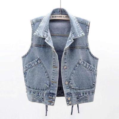 China Breathable Spring And Thin Autumn Strap Cowboy Vest Female Vest Jacket For Women for sale