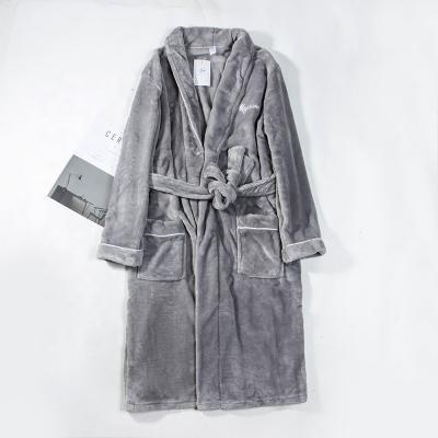 China 2021 Winter Couple Bathrobe Breathable Flannel Plus Size Bathrobe Women for sale