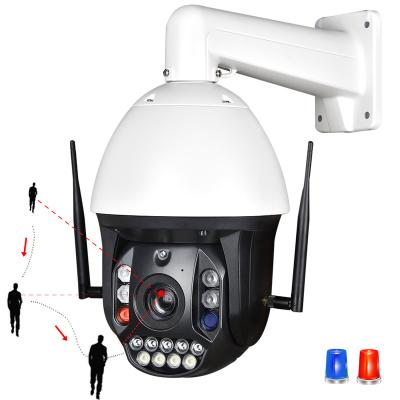 China Human Motion Tracking 5MP Auto Tracking PTZ Camera 30X Zoom Wireless IP Surveillance WIFI Siren Audio Alarm IR 200M Color Night Camera 2 Way Wireless for sale