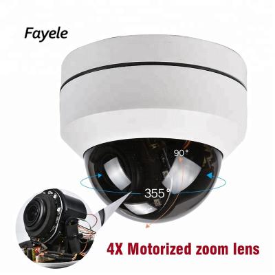 China Pan Tilt 4X Len Dome PTZ Camera AHD 1080P CVI TVI CVBS 4IN1 IP66Waterproof Zoom Motorized Dome Camera Metal Housing for sale