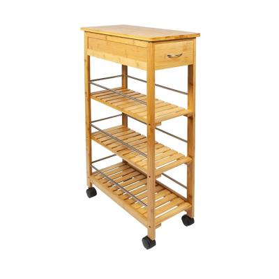 China Bamboo Trolley Bamboo Trolley Furniture Kitchen Bamboo Kitchen Trolley for sale