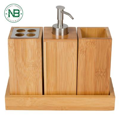 China 2018 Sustainable Selling Best Products Bathroom Sets Bamboo Type Toothbrush Holder for sale