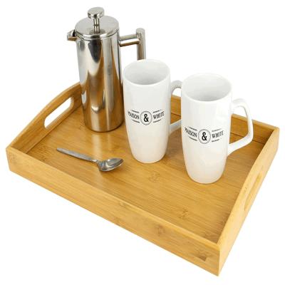 China Solid Bamboo Serving Coffee Food Tray Eco - Sustainable Tea for sale