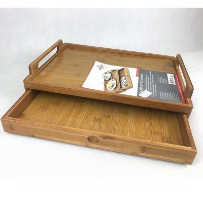 China Bamboo Kitchen Bed Tray Breakfast Serving Tray Laptop Tray for sale