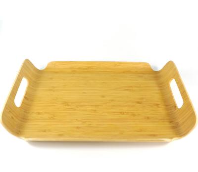 China Sustainable Bamboo Serving Tray Bamboo Food Tray/Wooden Tray For Food/Cup Serving Tray for sale