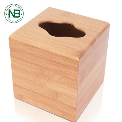 China Modern Home Bamboo Tissue Napkin Holder Eco - Friendly Bamboo Box Lid for sale