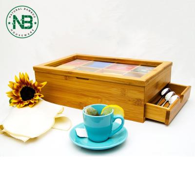 China Popular Custom Made Chinese Wholesale Bamboo Packaging Tea Bamboo Storage Box Viable for sale