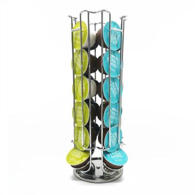 China Viable Capsule Coffee Rack Tower Rack Shelf Storage Racks For Dolce Enthusiasm Stainless Steel Coffee Rack for sale