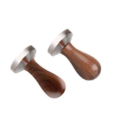 China Various Stainless Steel Coffee Press Sturdy Tamper Base Coffee Press Tamper Type With Wooden Handle for sale