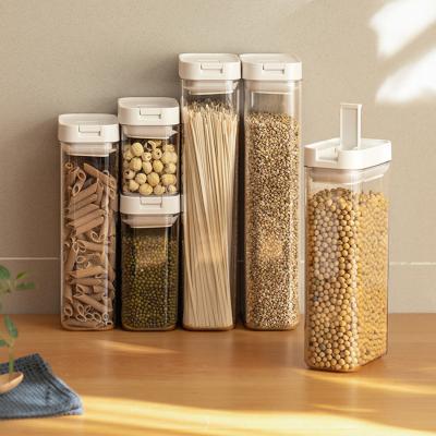 China Freshness Preservation Airtight Kitchen Storage Jars Storage Box Grain Kitchen Plastic Moisture Proof Storage Containers for sale