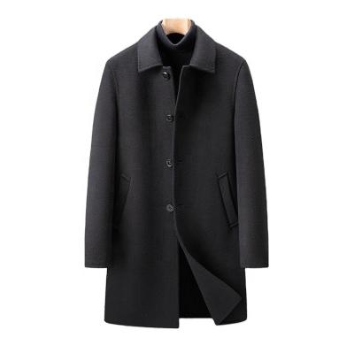 China High Quality Men's Fabric Breathable Mid-Cost Winter Double-Sided Casual Men's Coat And Long Woolen Business Along for sale