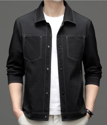 China Autumn Fashion Spring and Twill Textured Men's Jacket Coat Breathable Simple Casual Business Men Jacket for sale