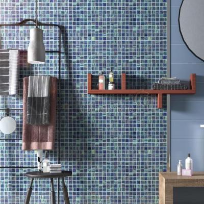 China Blue parquet bathroom mosaic pool tiles for sale for sale