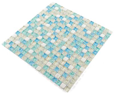 China Interior Wall Bluer Slab Living Room Parquet Project OEM&ODM Square Bathroom Wall Mosaic Slabs for sale