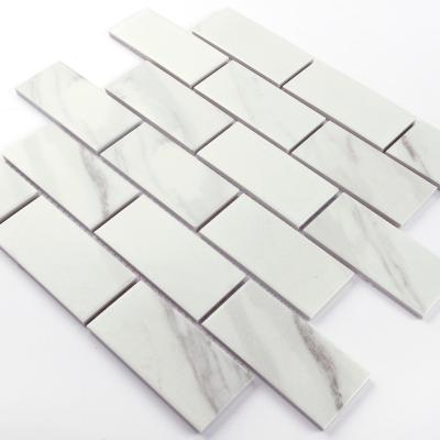 China Wholesale Glazed Metallic Tiles Mosaic Glazed Decorative Wall Tiles Kitchen Wall Decor for sale