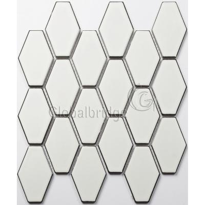 China Parquet mosaic white glazed ceramic tiles for mosaics to wall ceramic tiles decoration for sale