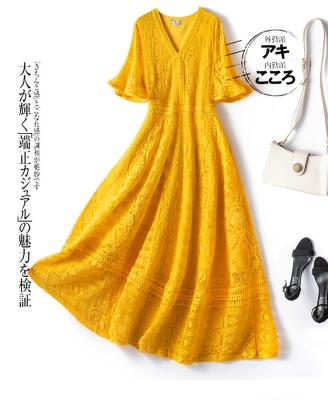 China 2022 Summer Casual Dress Viable Custom Made Elegant Loose Solid Color Women Dress for sale