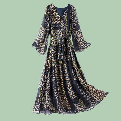 China 2022 Fashionable Summer Women's Elegant Casual Dress Women's Lace Elegant Casual Dress for sale