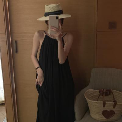 China Viable 2022 Summer Irregular Dress Women's New Sexy Strap V-neck Ruffle Dress for sale