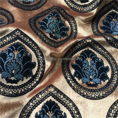 China 100%polyester single piecing with ribbon on velvet fabric for sale