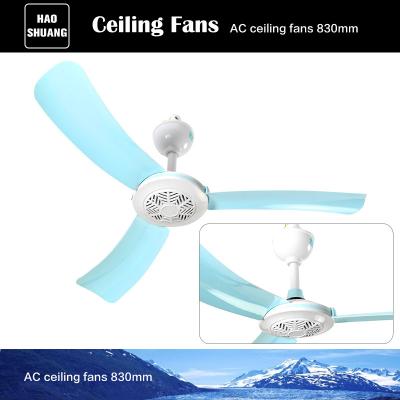 China Power/Energy Saving 830mm Best Cooling Room Silent Powerful 33 Inch Ceiling Fan For Home Without Lights for sale