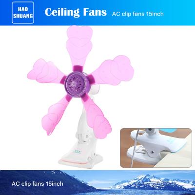 China High Efficiency Fancy Pink Desktop Wall Mount Plastic Clip Fan With 5 Blades for sale