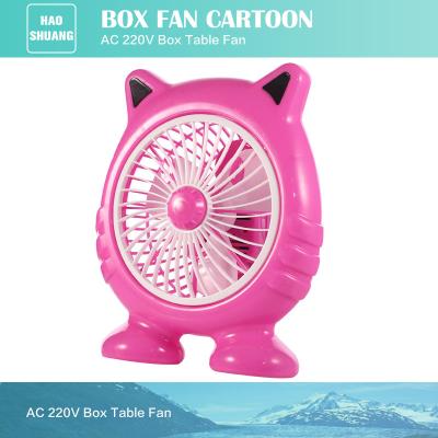 China High Efficiency Mini Pink Lowest Price Electric Table Box Fan For Kids Mini Use for sale