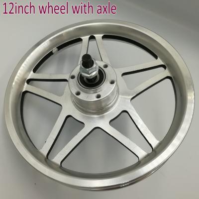 China 12inch aluminum wheel for electric scooter folding bike MTB front tricycle conversion parts DISC/Drum/rear wheel hub brake PBEV 12inch for sale