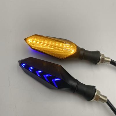 China ABS+metal suitable for scooter motorcycle retrofit 17LED turn signal two sides water flow warning light daytime running LAMP for sale