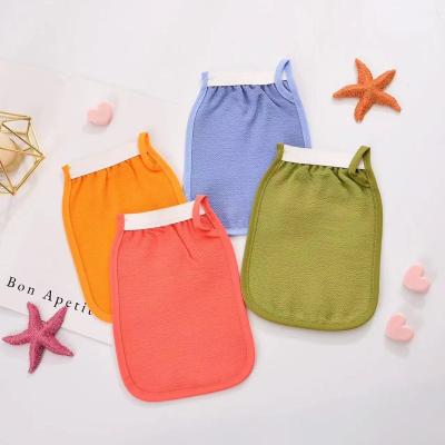 China EXFOLIATING Bath Gloves Wholesale Korean Exfoliating Body Massage Nature Viscose Skin Friendly for sale