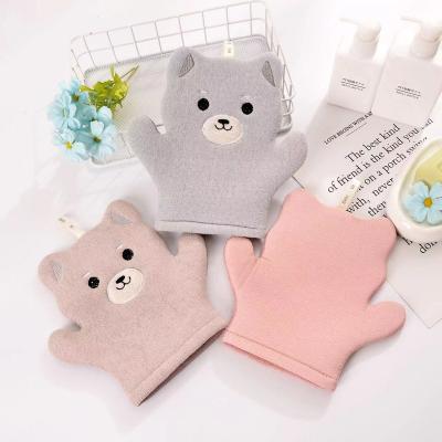 China EXFOLIATING Hot Selling Exfoliating Bath Gloves Dead Skin Remove Body Massage Factory Silk Skin Friendly for sale