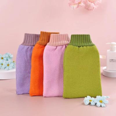 China EXFOLIATING 250D Fiber Squishy Bath Sweep Dead Skin Remove Body Wash Sponge Shower Mitt for sale