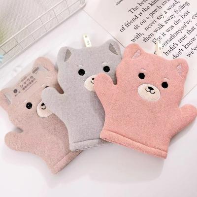 China EXFOLIATING Cartoon Style Bath Gloves For Kids Body Massage Plant Silk Dead Skin Remove for sale