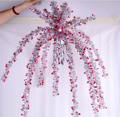 China Shopping Mall Plastic Christmas Garland Christmas Decoration Tinsel For Home Decoration for sale