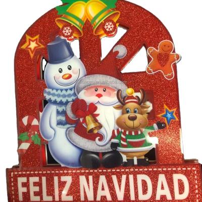 China Festival Stuff 2022 New Christmas Stickers Christmas Wall Hanging Decorations for sale