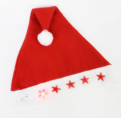 China Red Christmas Santa Hats Children Adult Classic Ultra Soft Nonwoven Santa Claus Christmas Hat Festival Party Decoration Nonwoven Fabric for sale