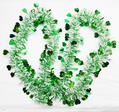 China Pet Valentine's Day Tinsel Garland Wreath Decor Home Party Christmas Decoration Hanging Ornaments for sale