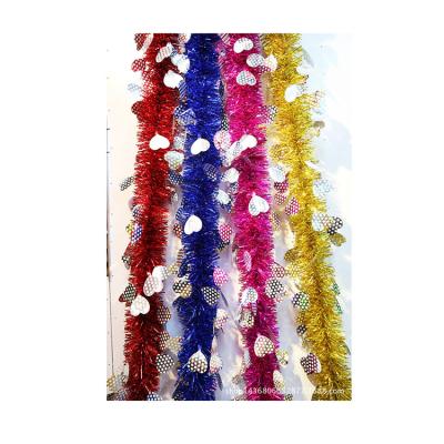 China Pet Christmas Tree Foil Tinsel Tassel Rain Curtain Metalicas Para Fiestas Party Decorations for sale