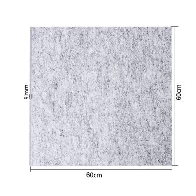 China Highly Efficient Gray Acoustic Wall Decoration Panel Sound Absorption 600mm Square Edge Sound Insulation Board for sale