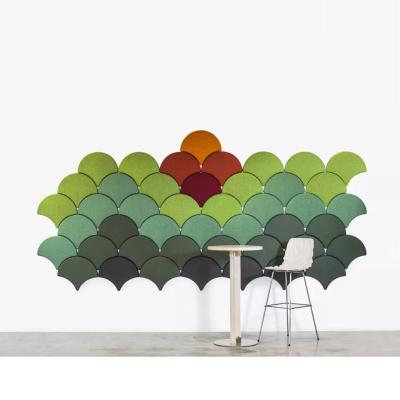 China Highly Effective Sound Absorption Art DIY 3D Wall Panels Ginkgo Leaf Design Wall Stickers 3D Sound Barrier for sale