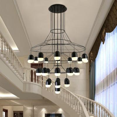 China Nordic modern post-modern chandelier creative living room personality staircase led lamp for sale