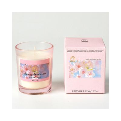 China Sakura Candle Luxury Premium Scented High Quality Candle Aesthetic Birthdays Net Red Air Candle Set for sale