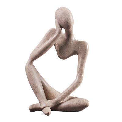 China China Factory European Abstract Custom Resin Crafts Small Character Creative Home Decoration Sandstone for sale