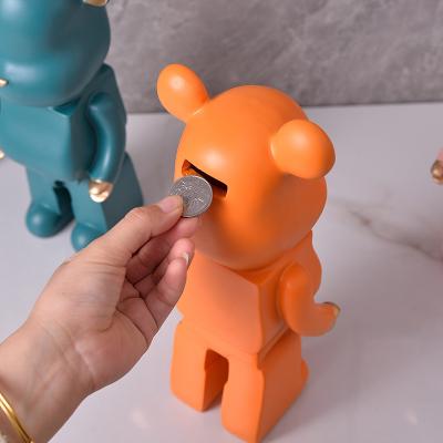 China Modern minimalist light luxury home cute violent bear crafts storage creative piggy bank ornament for sale