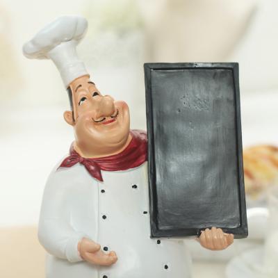 China China Custom Creative Restaurant Kitchen Opens Cartoon Resin Chef Home Decorations for sale